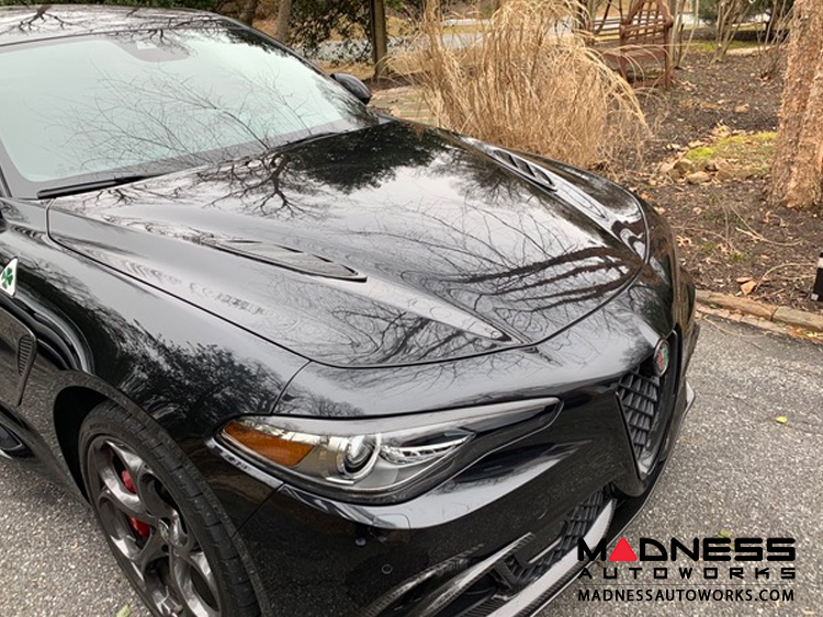 Alfa Romeo Giulia Hood Vents Carbon Fiber Aggressive MADNESS